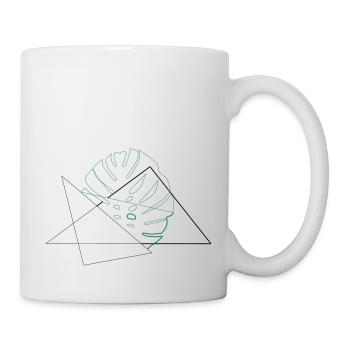 Moderne Pflanze - Tasse - Weiß - Rechts