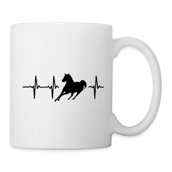 My heart beats for horses! - Mug - white - Right