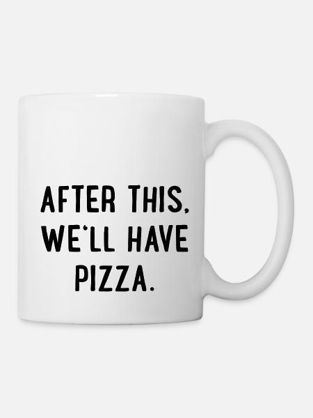 pizza - Tasse - Weiß