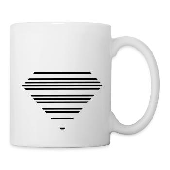 Diamond Stripes Diamanten Symbol - Tasse - Weiß - Rechts