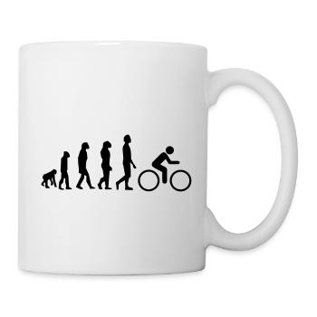 Cycling evolution Fahrrad Shirt - Tasse - Weiß - Rechts