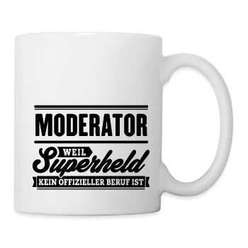 Superheld Moderator - Tasse - Weiß - Rechts