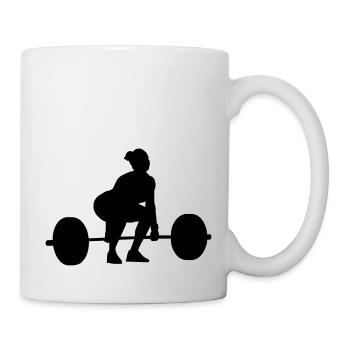Umsetze Startposition weiblich - Tasse - Weiß - Rechts