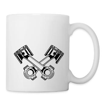 Kolben Kreuz 1 - Tasse - Weiß - Rechts