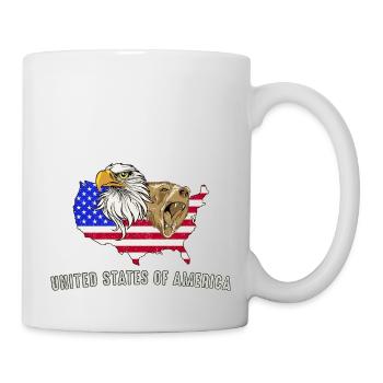 USA Adler eagle grizzly bear America America - Mug - white - Right