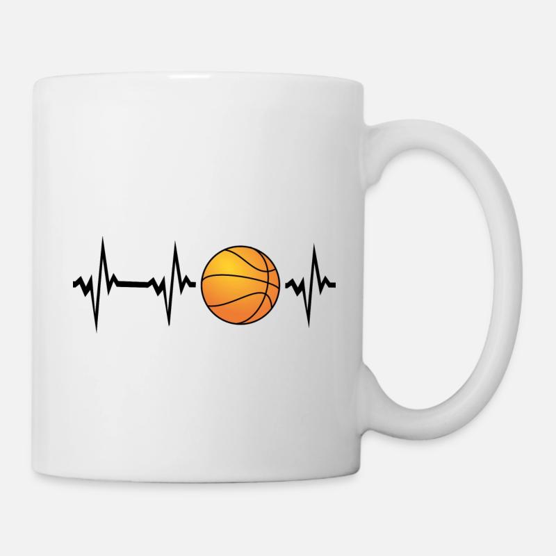 Mon cœur bat pour le basket - Mug blanc - blanc
