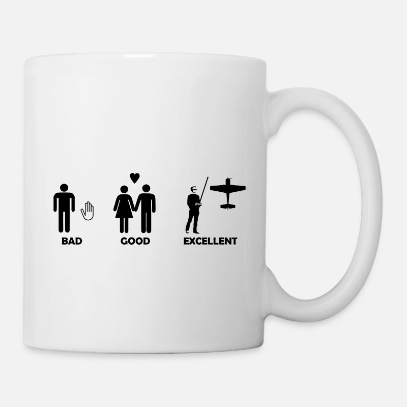 bad good excellent modellfliegen - Tasse - Weiß