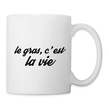 le gras la vie - Mug blanc - blanc - Droite
