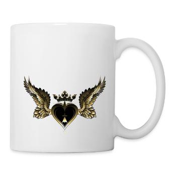 breizh coeurs aile hermine bretonne couronne - Mug blanc - blanc - Droite
