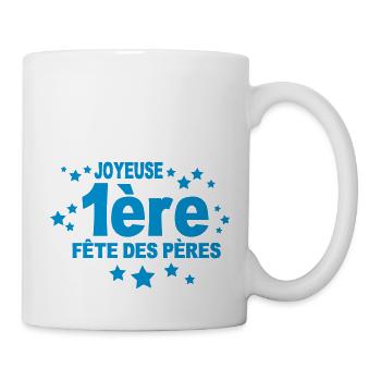 joyeuse première fête des pères - Mug blanc - blanc - Droite