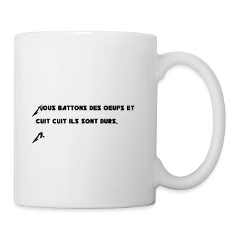 Nous battons des oeufs - Mug blanc - blanc - Droite