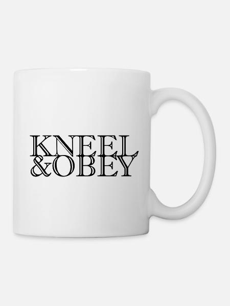 Agenouillez & Obey - Mug blanc - blanc