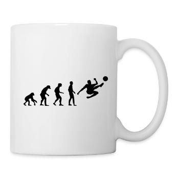 Evolution of Football / Soccer - Mug - white - Right