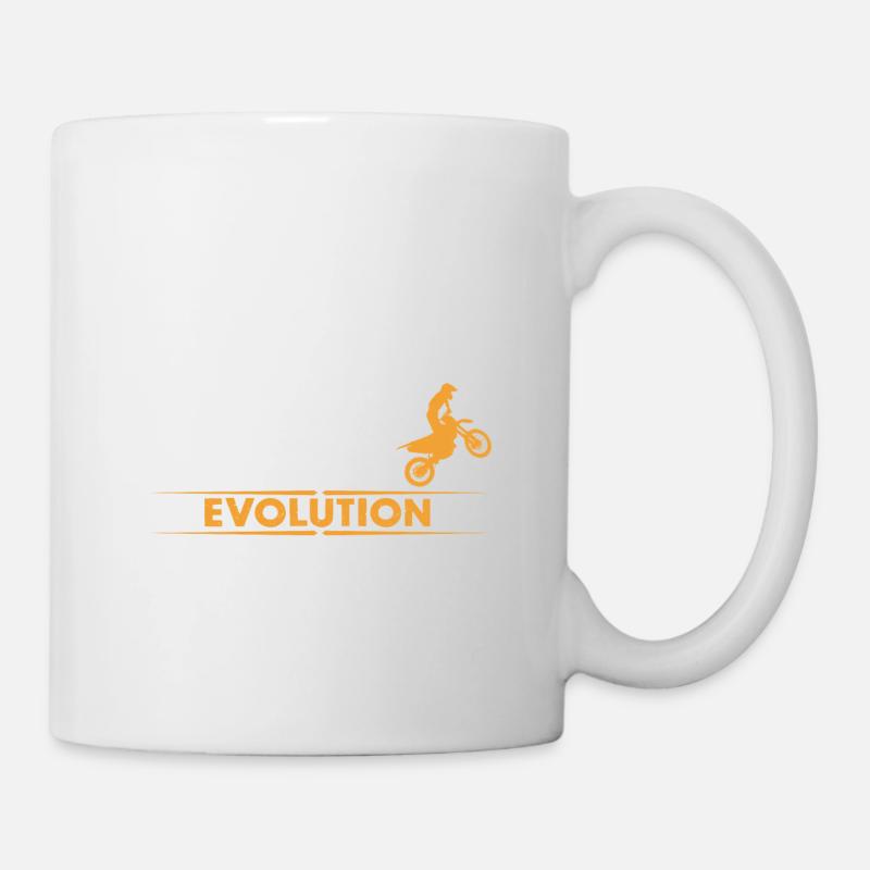 Motocross Evolution - orange/weiss - Mug - white