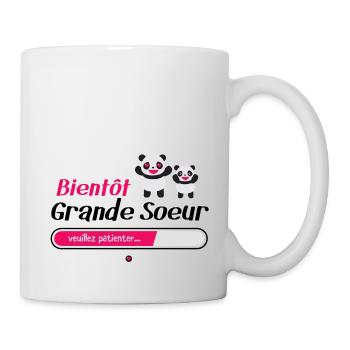 Bientôt grande sœur - Mug blanc - blanc - Droite