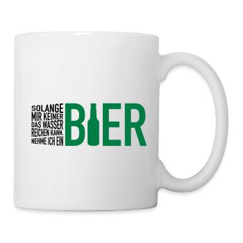 Wasser reichen. Bier - Tasse - Weiß - Rechts