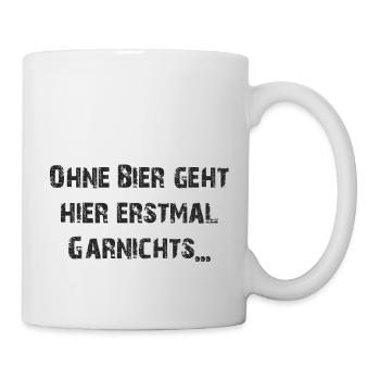 ohne Bier - Tasse - Weiß - Rechts