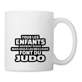 seuls les meilleurs font du judo - Mug blanc - blanc - Droite