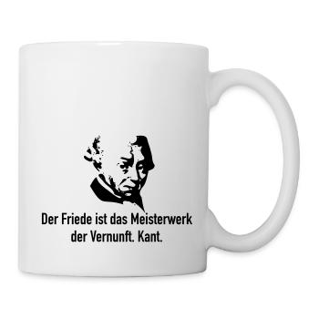 Kant: Der Friede ist das Meisterwerk der Vernunft - Tasse - Weiß - Rechts