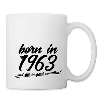 Born in 1963 and still in good condition - Mug - white - Right