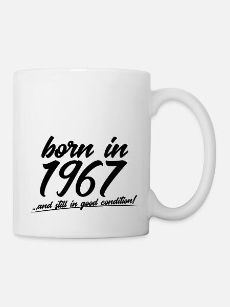 né en 1967 et encore en bon état - Mug blanc - blanc