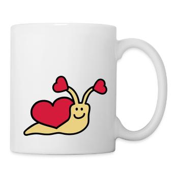 love_snail_3c - Mug blanc - blanc - Droite