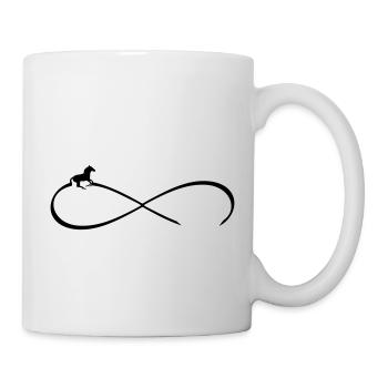 Pferdemotiv Pferd Unendlichkeit personalisierbar 8 - Tasse - Weiß - Rechts