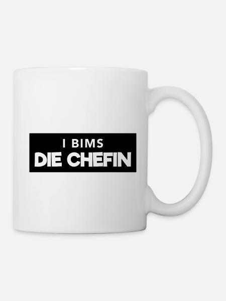 i bims die Chefin - Tasse - Weiß