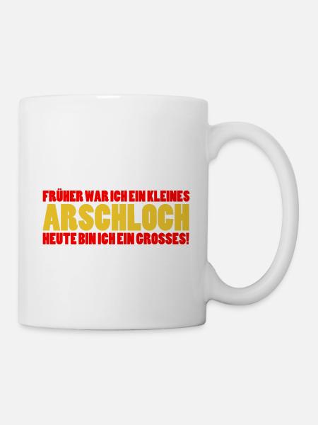arschloch - Tasse - Weiß