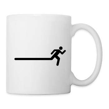 Run fast man - Tasse - Weiß - Rechts
