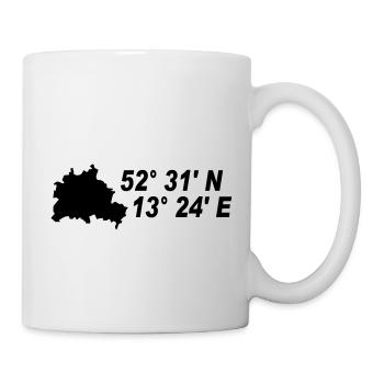 Coordonnées Berlin - Mug blanc - blanc - Droite
