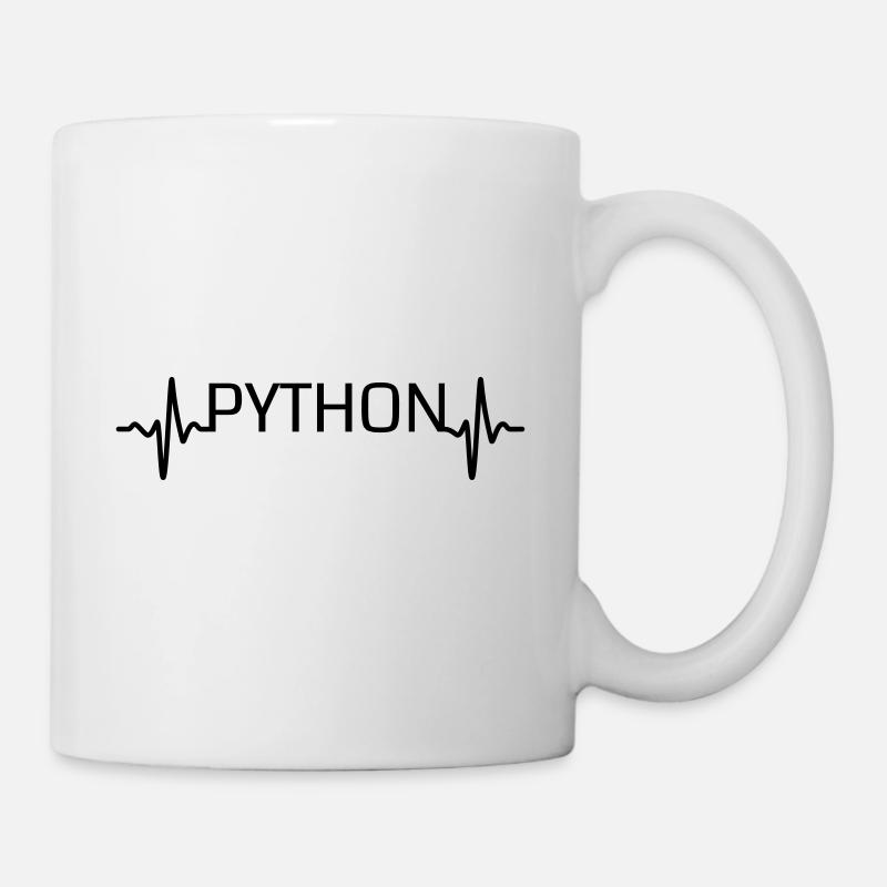 Herzschlag-Python - Tasse - Weiß
