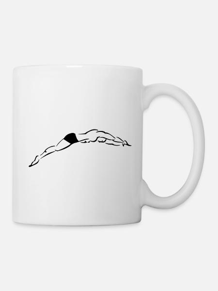 swimmer plunge - Mug - white