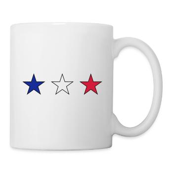 France trois étoiles en bleu-blanc-rouge - Mug blanc - blanc - Droite