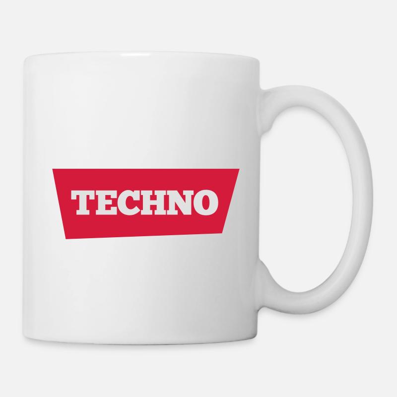 TECHNO - Tasse - Weiß