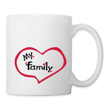 Heart my family - Mug - white - Right