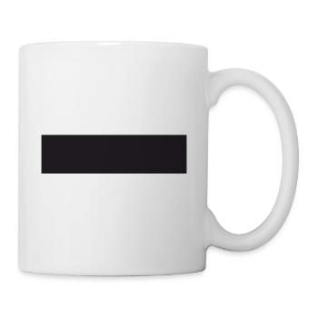Schwarzer Balken - Tasse - Weiß - Rechts
