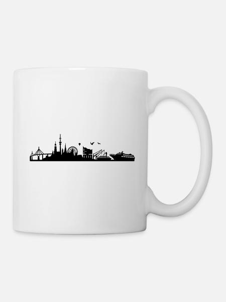 Skyline Hansestadt Hamburg | HH | Stadt - Tasse - Weiß