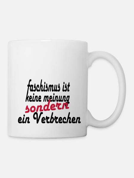 le fascisme n'est pas une opinion - Mug blanc - blanc