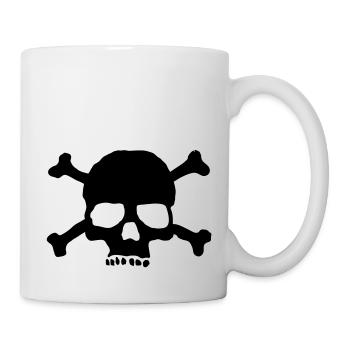 Totenkopf Pirat - Tasse - Weiß - Rechts