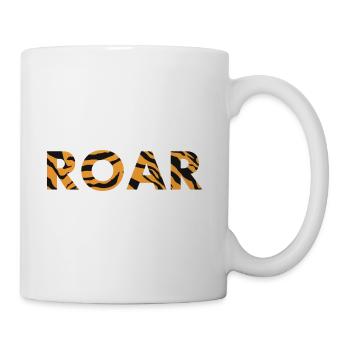ROAR roar lettering tiger pattern stripes - Mug - white - Right