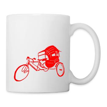 Rickshaw in red - Mug - white - Right