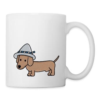 German Dackel - Tasse - Weiß - Rechts