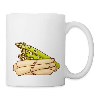 Gemüsespargel Gemeiner Spargel Grüner Grün - Tasse - Weiß - Rechts