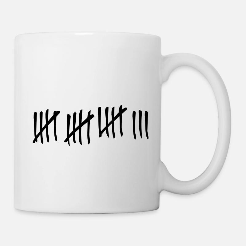 18 Striche - Tasse - Weiß