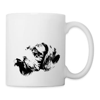 Deutsch-Drahthaar - Tasse - Weiß - Rechts