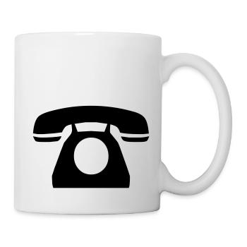 telefon - Tasse - Weiß - Rechts
