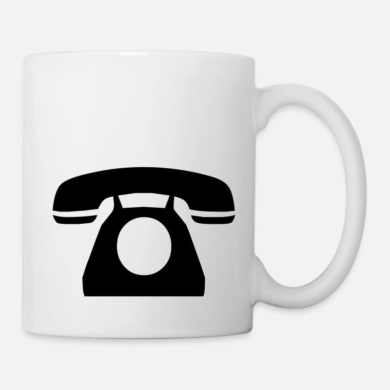 telefon - Tasse - Weiß