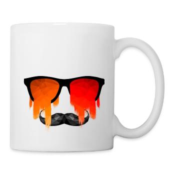 Sunglasses poly design - Mug - white - Right