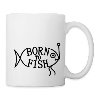 born to fish (F, 1c) - Tasse - Weiß - Rechts